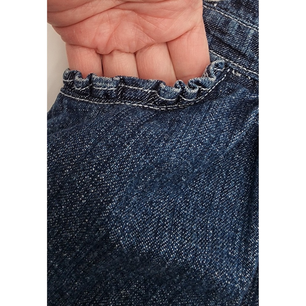 Disney Store Winnie the Pooh Denim Overall Dress Baby Girl 3-6M Blue Exc Vtg - Picture 4 of 10